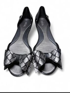 Melissa Women’s Black Bow D’Orsay Flats Jelly’s 8